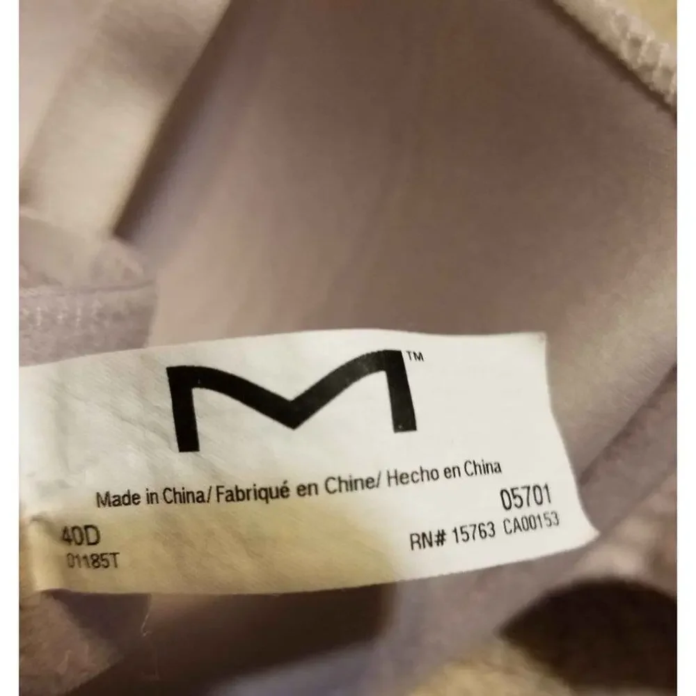 Maidenform Bra Underwire stripe gray Women's Lingerie size 40D‎